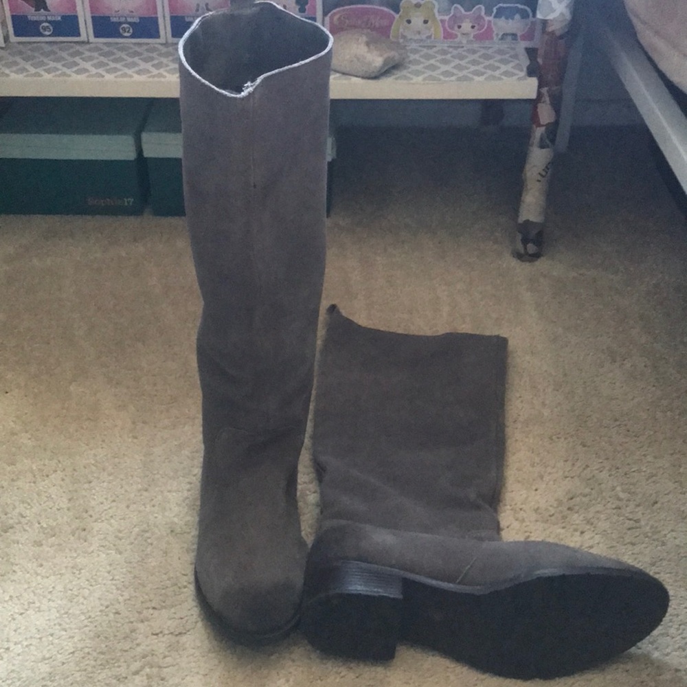 Suede boots...